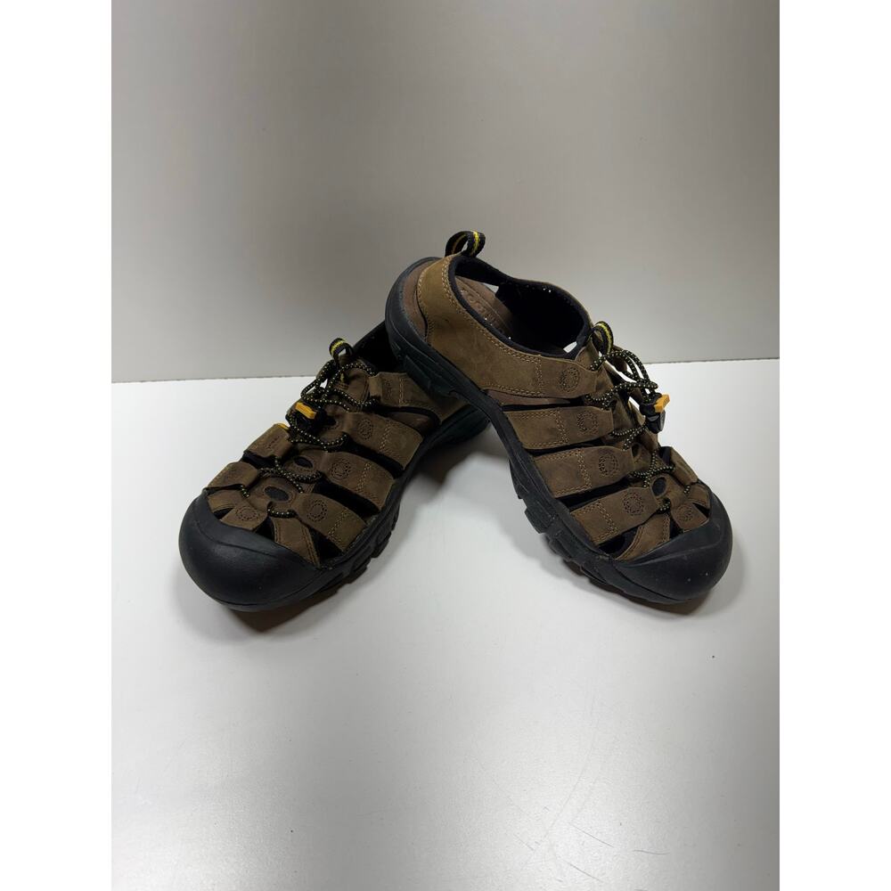KEEN Waterproof Fisherman Sandals Brown Men’s Sz 10.5 Leather Hiking Outdoors